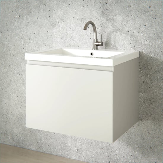 Mirlux Badkamermeubel vino 60cm taupe wastafel wit - Image 3