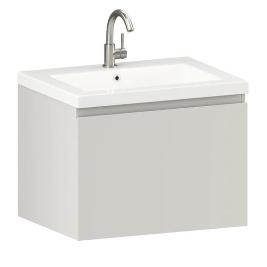 Mirlux Badkamermeubel vino 60cm taupe wastafel wit - Image 4