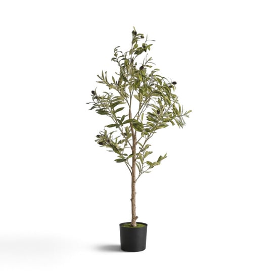 Indore Home Indore silva olijfboom kunstplant 120 cm – mediterrane kunstboom - Image 1