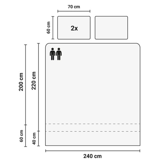 DoubleDry Dekbedovertrek flanel 100% zacht katoen lits jumeaux 240x200/220 cm - Image 3