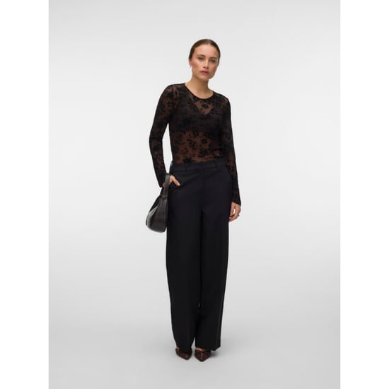 Vero Moda vmflora ls o-neck top jrs 10354544 chocolate torte - Image 3