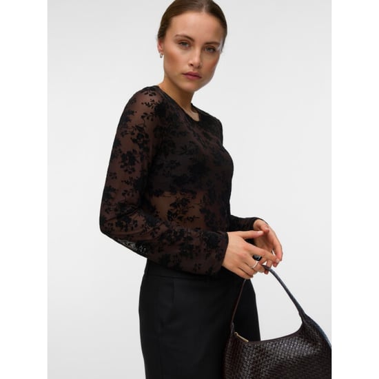 Vero Moda vmflora ls o-neck top jrs 10354544 chocolate torte - Image 5