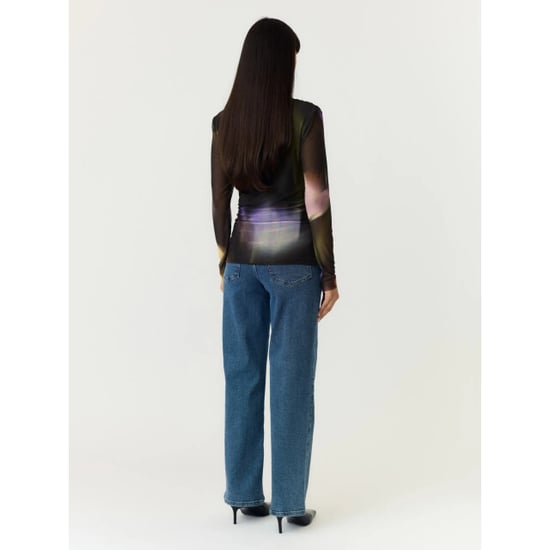 YAS Shama ls mesh top noos black/shama print - Image 6
