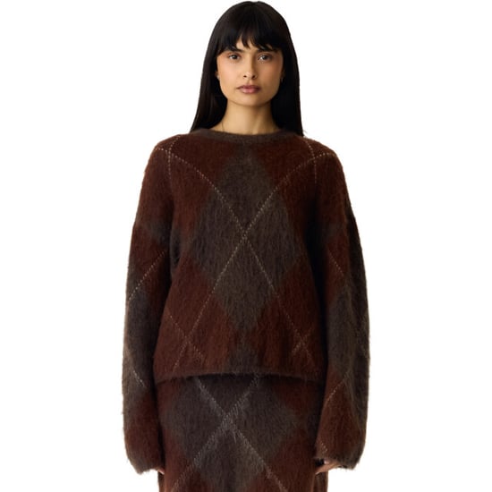 YAS Argy ls mohair blend knit pullover s. coffee be - Image 1