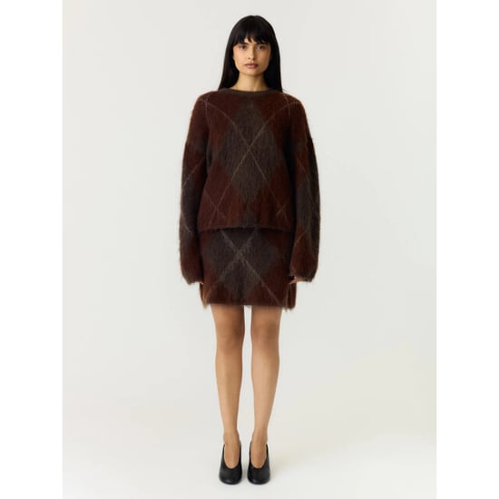 YAS Argy ls mohair blend knit pullover s. coffee be - Image 2
