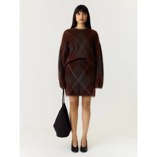 YAS Argy ls mohair blend knit pullover s. coffee be - Image 3