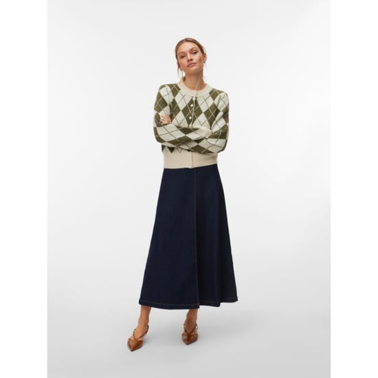 Vero Moda vmhalo ls o-neck argyle cardigan bo 10349316 birch pattern sphagnum - Image 2