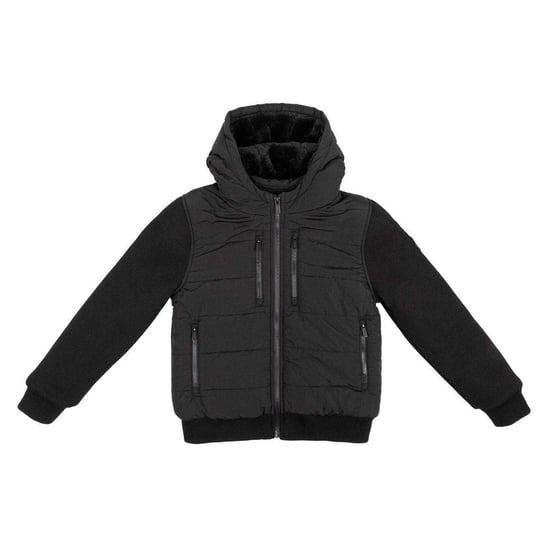 Firetrap Gewatteerd jack met capuchon voor jongens (Zwart) - Image 1