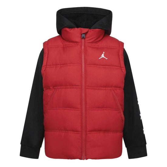 Nike Air Jordan-pufferjas voor kinderen (Rood/zwart) - Image 1