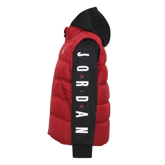 Nike Air Jordan-pufferjas voor kinderen (Rood/zwart) - Image 3
