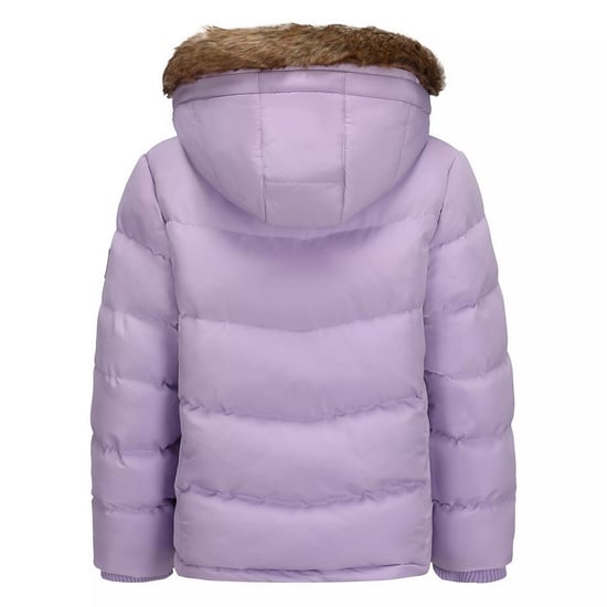 SoulCal Girls Bubble Zip Pocket Puffer Jacket (Purple) - Image 2