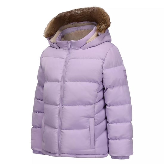 SoulCal Girls Bubble Zip Pocket Puffer Jacket (Purple) - Image 3
