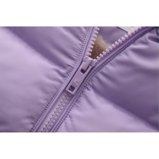 SoulCal Girls Bubble Zip Pocket Puffer Jacket (Purple) - Image 4
