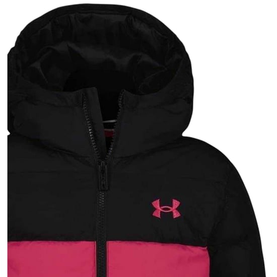 Under Armour Lichtgewicht pufferjack met kleurblokken voor kinderen (Zwart/roze) - Image 3