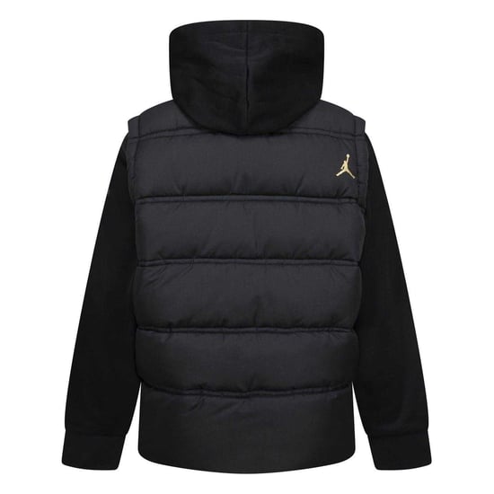 Nike Air Jordan-pufferjas voor kinderen (Zwart/Goud) - Image 2