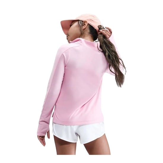 Nike Girls Dri-FIT Half Zip Long-Sleeved Top (Pink) - Image 3