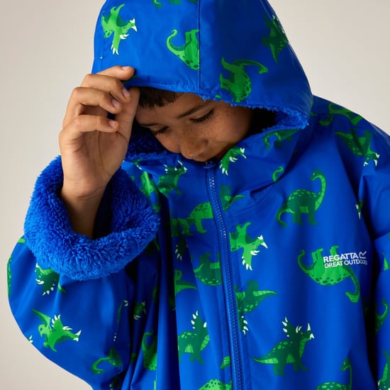 Regatta Kinderbadjas met all-over-print van dinosaurussen (Olympisch Blauw) - Image 5