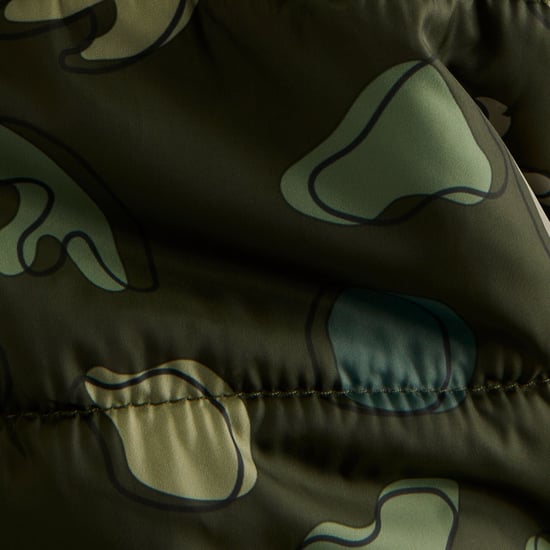 Regatta Penrose Splodge gewatteerd regenpak voor kinderen/kleintjes (Donkere Khaki) - Image 4