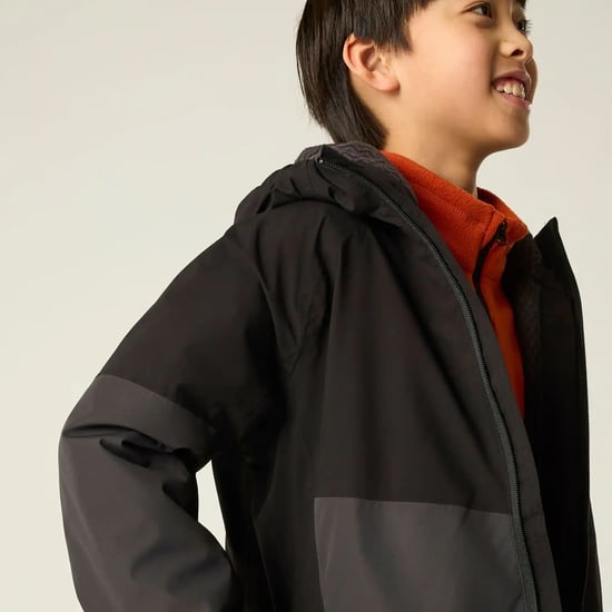 Regatta Childrens/Kids Hillain Lined Waterproof Jacket (Black/Ash) - Image 5