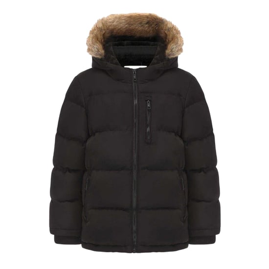 SoulCal Childrens/Kids Quilted Fleece Double Zip Puffer Jacket (Black) - Image 1
