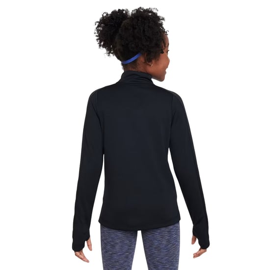 Nike Girls Dri-FIT Half Zip Long-Sleeved Top (Black) - Image 2
