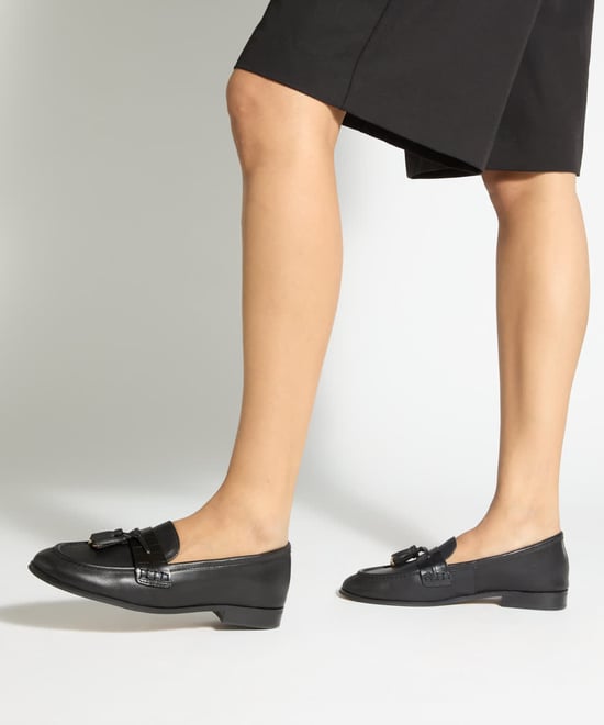 Dune Ladies Giavonni - Leather Tassel Trim Loafers - Image 3