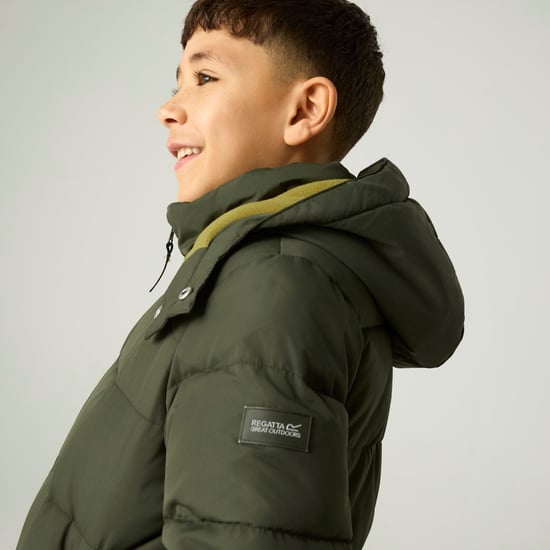 Regatta Childrens/Kids Rover Padded Jacket (Dark Khaki/Wood Brown) - Image 4
