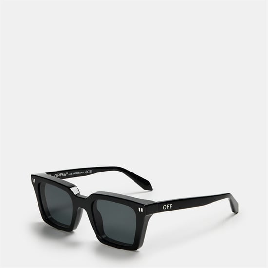 Accessories Off White Reno Rectangle Full Rim Sunglasses in Black/Grey - Image 1