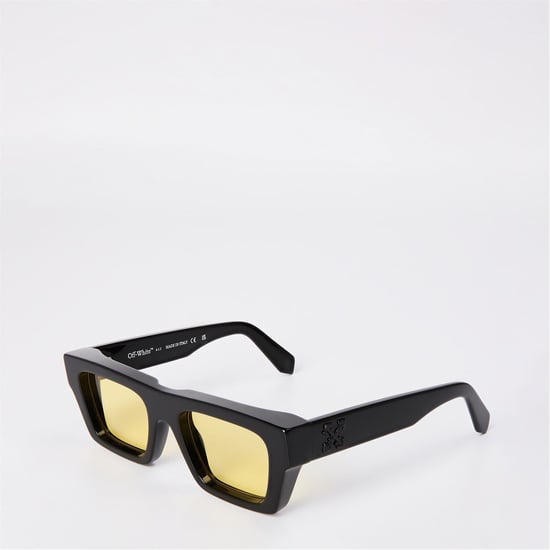 Accessories Off White Oregon Square Sunglasses in Black/Yellow - Image 1