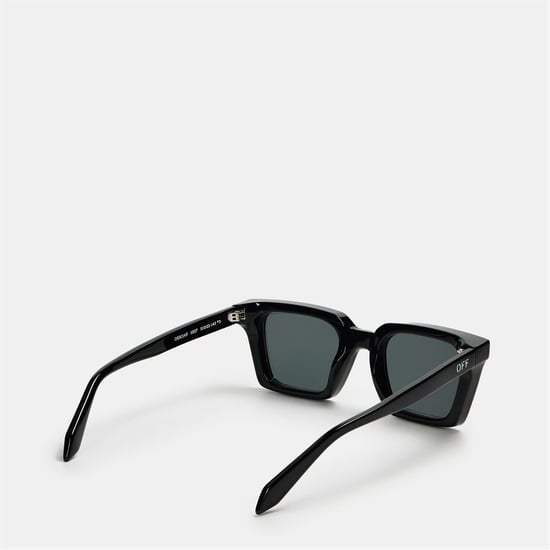 Accessories Off White Reno Rectangle Full Rim Sunglasses in Black/Grey - Image 2