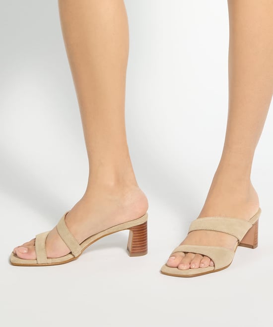 Dune Ladies Jaeda - Suede Block Heel Mules - Image 3