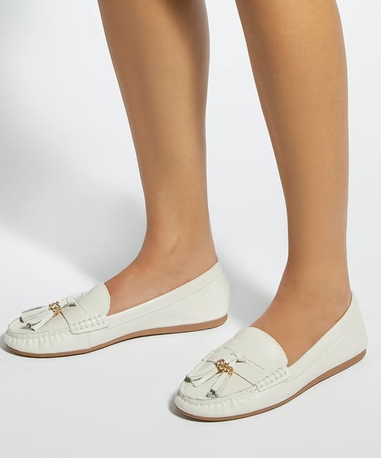 Dune Ladies Geen - Leather Tassel Trim Loafers - Image 3