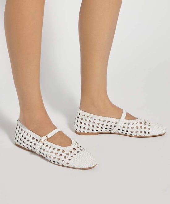 Dune Ladies Hazella - Woven Mary Jane Ballet Flats - Image 3