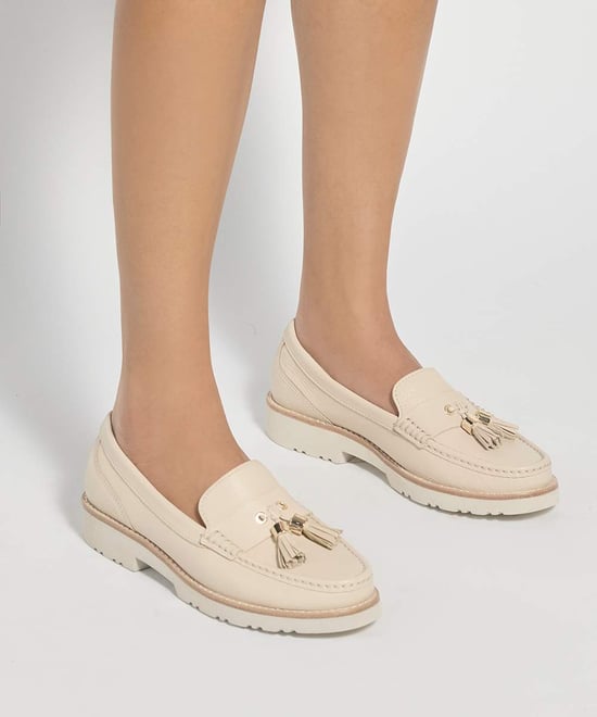 Dune Ladies Wf Gwen - Wide Fit Casual Tassel Trim Loafers - Image 3
