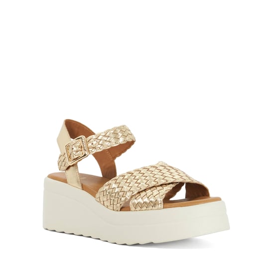 Dune Ladies Kinleys - Braided Leather Wedge Sandals - Image 1