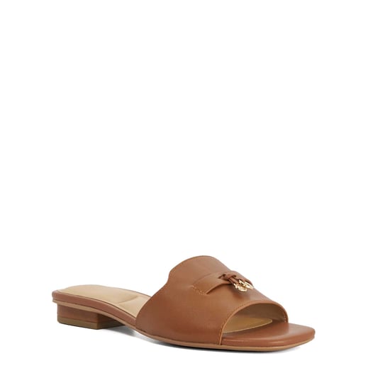 Dune Ladies Lindo - Leather Tassel Trim Slip-On Sandals - Image 1