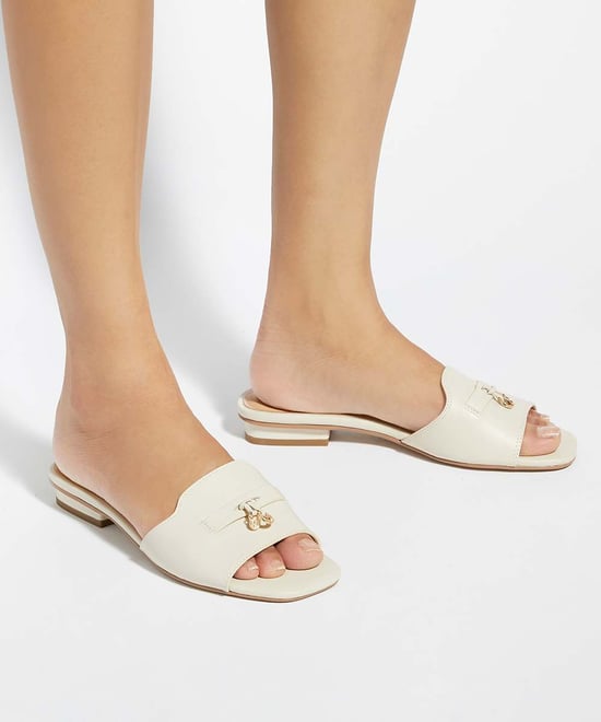 Dune Ladies Lindo - Leather Tassel Trim Slip-On Sandals - Image 3