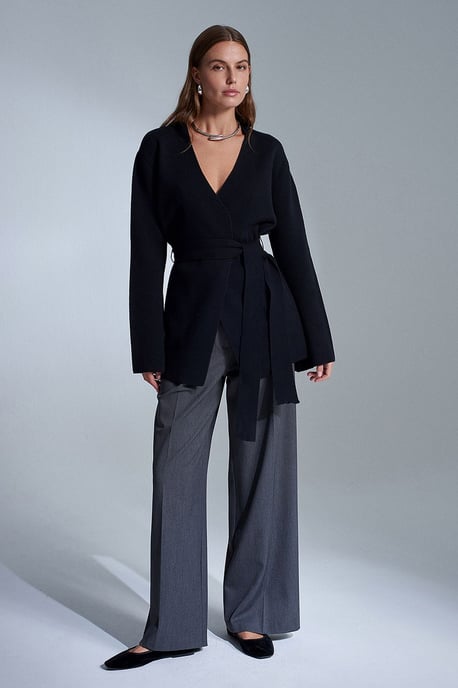 Women's Acrylic Wool Blend Cardigan - Image 1