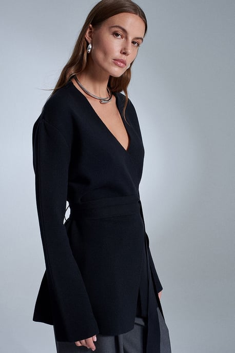 Women's Acrylic Wool Blend Cardigan - Image 2