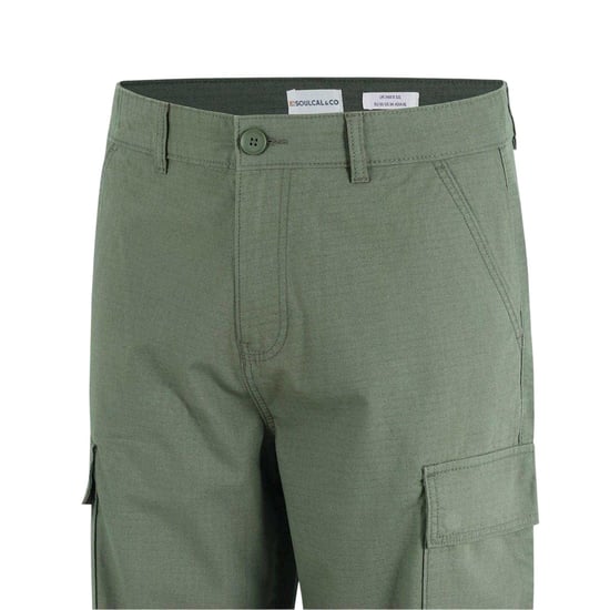 SoulCal Effen Cargo Broek voor heren (Kaki Groen) - Image 4