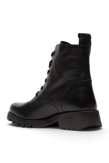 Fly London Womens Black Leather Lace-Up Heeled Ankle Boots - RAMY488 - Image 4