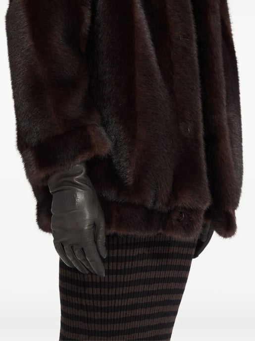 MM6 Läderhandskar med präglad logotyp - Image 3