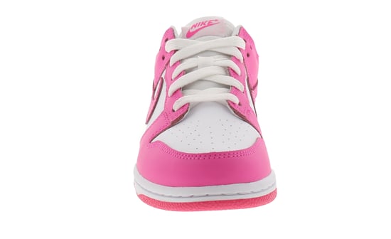 Nike Younger Girls Trainers Dunk Low Pb Lace Up white laser fuchsia - Image 3