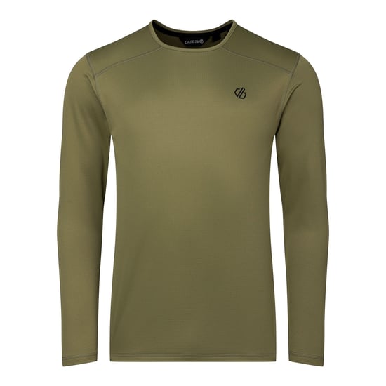 Dare 2B Mens Ventura Grid Crew Neck Fleece Top (Martini Olive) - Image 2