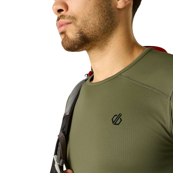 Dare 2B Mens Ventura Grid Crew Neck Fleece Top (Martini Olive) - Image 5