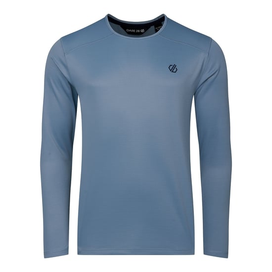 Dare 2B Mens Ventura Grid Crew Neck Fleece Top (Dusky Blue) - Image 2