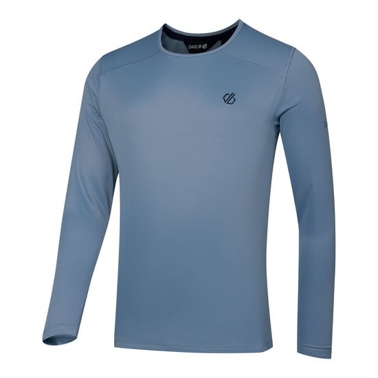 Dare 2B Mens Ventura Grid Crew Neck Fleece Top (Dusky Blue) - Image 4