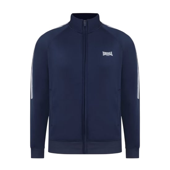 Lonsdale Mens Double Stripe Raglan Track Top (Navy) - Image 2
