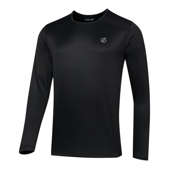 Dare 2B Mens Ventura Grid Crew Neck Fleece Top (Black) - Image 4