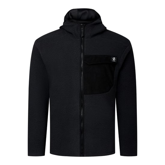 Dare 2B Heren Firn Borg fleecejas met capuchon (Zwart) - Image 1